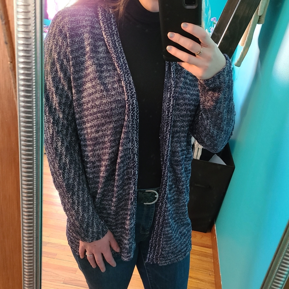 Old Navy blue and white sweater
